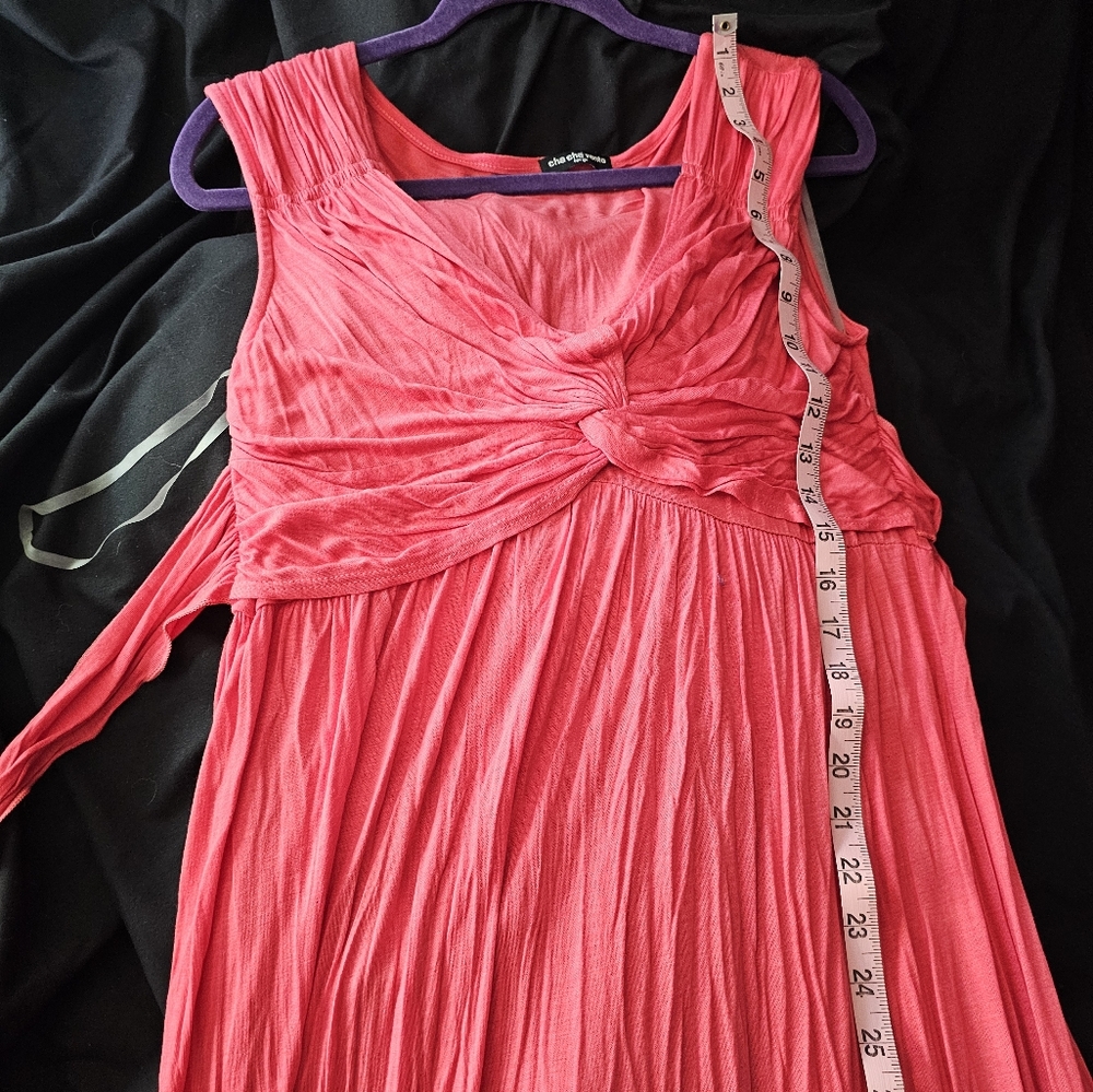 Elegant Pink Sleeveless Dress